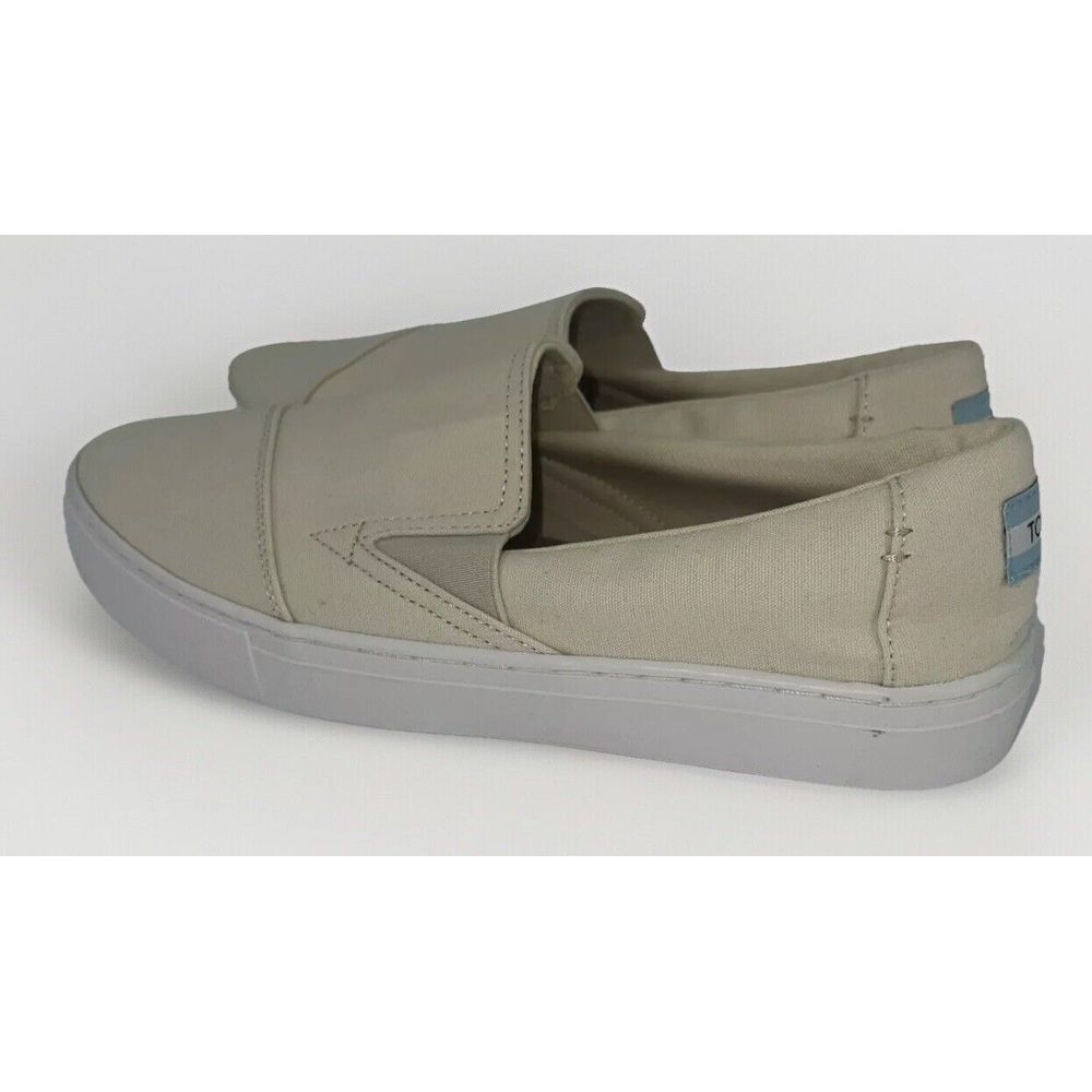 TOMS Shoes Luca Slip On Sneakers Natural Canvas Cream/White Women's size 9.5WNEW